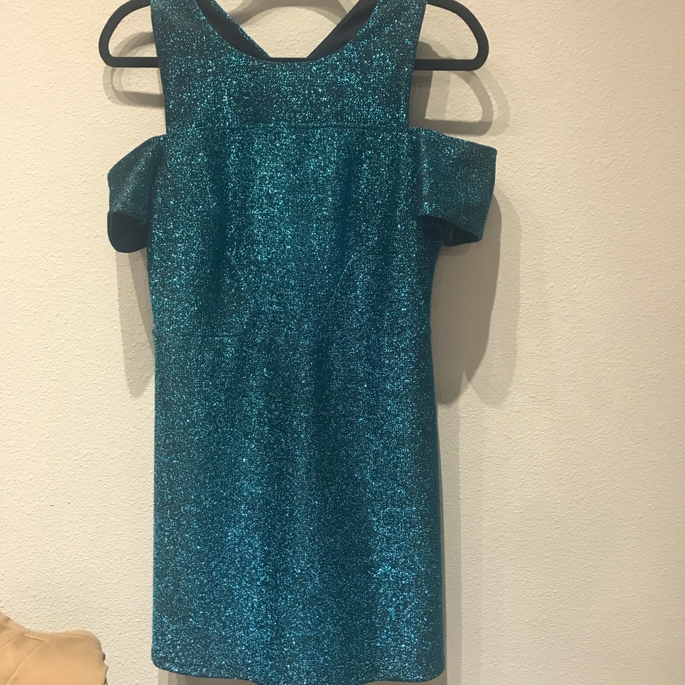 💛Topshop turquoise sparkle dress. Price Firm.
